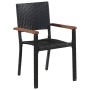 Juego de comedor para jardín 5 piezas negro de , Conjuntos de jardín - Ref: Foro24-3099421, Precio: 346,59 €, Descuento: %