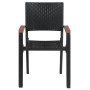 Juego de comedor para jardín 5 piezas negro de , Conjuntos de jardín - Ref: Foro24-3099421, Precio: 346,59 €, Descuento: %