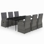 Juego de comedor de jardín 7 piezas con cojines gris von , Gartensets - Ref: Foro24-3099489, Preis: 1,00 €, Rabatt: %