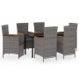 Juego de comedor de jardín 7 piezas con cojines gris von , Gartensets - Ref: Foro24-3099463, Preis: 885,19 €, Rabatt: %