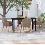 Juego de comedor de jardín 5 piezas con cojines marrón von , Gartensets - Ref: Foro24-3099513, Preis: 593,44 €, Rabatt: %