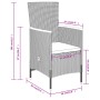 Juego de comedor de jardín 3 piezas con cojines gris von , Gartensets - Ref: Foro24-3099449, Preis: 399,24 €, Rabatt: %