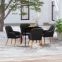 Juego de comedor de jardín 5 piezas con cojines negro von , Gartensets - Ref: Foro24-3099518, Preis: 508,12 €, Rabatt: %