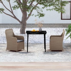 Juego de comedor de jardín 3 piezas con cojines marrón de , Conjuntos de jardín - Ref: Foro24-3099547, Precio: 427,21 €, Desc...