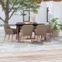 Juego de comedor para jardín 7 piezas con cojines marrón by , Garden sets - Ref: Foro24-3099526, Price: 856,26 €, Discount: %