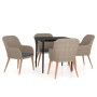Juego de comedor de jardín 5 piezas con cojines marrón von , Gartensets - Ref: Foro24-3099524, Preis: 583,35 €, Rabatt: %