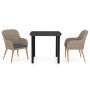Juego de comedor de jardín 3 piezas con cojines marrón de , Conjuntos de jardín - Ref: Foro24-3099511, Precio: 297,66 €