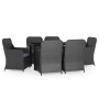 Juego de comedor de jardín 7 piezas con cojines negro von , Gartensets - Ref: Foro24-3099532, Preis: 949,34 €, Rabatt: %