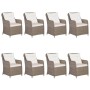 Juego de comedor de jardín 9 piezas marrón von , Gartensets - Ref: Foro24-3099570, Preis: 1,00 €, Rabatt: %