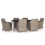 Juego de comedor para jardín 7 piezas con cojines marrón von , Gartensets - Ref: Foro24-3099551, Preis: 1,00 €, Rabatt: %