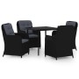 Juego de comedor para jardín 5 piezas negro von , Gartensets - Ref: Foro24-3099572, Preis: 761,44 €, Rabatt: %