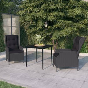 Juego de comedor de jardín 3 piezas gris oscuro de , Conjuntos de jardín - Ref: Foro24-3099655, Precio: 617,96 €, Descuento: %