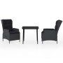 Juego de comedor de jardín 3 piezas gris oscuro von , Gartensets - Ref: Foro24-3099655, Preis: 617,96 €, Rabatt: %