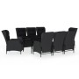 Juego de comedor de jardín 9 piezas gris oscuro von , Gartensets - Ref: Foro24-3099660, Preis: 2,00 €, Rabatt: %