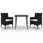 Set comedor de jardín 3 pzas y cojines ratán sintético y vidrio by , Garden sets - Ref: Foro24-3099727, Price: 223,69 €, Disc...