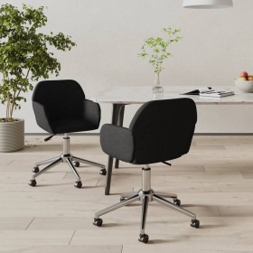 Sillas de comedor giratorias 2 unidades tela negro von , Essstühle - Ref: Foro24-3103094, Preis: 165,27 €, Rabatt: %