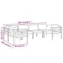 Set muebles de jardín 6 pzas y cojines aluminio gris antracita