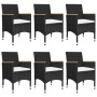 7-teiliges schwarzes Garten-Ess-Set von vidaXL, Gartensets - Ref: Foro24-3067771, Preis: 464,77 €, Rabatt: %