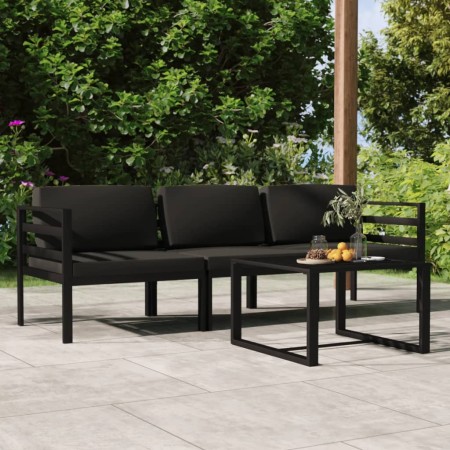 Set muebles de jardín 4 pzas y cojines aluminio gris antracita von , Gartensets - Ref: Foro24-3107776, Preis: 544,17 €, Rabat...