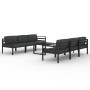 Set muebles de jardín 7 pzas y cojines aluminio gris antracita by , Garden sets - Ref: Foro24-3107805, Price: 990,75 €, Disco...