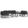Set muebles de jardín 8 pzas y cojines aluminio gris antracita von , Gartensets - Ref: Foro24-3107797, Preis: 1,00 €, Rabatt: %
