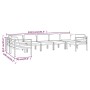 Set muebles de jardín 7 pzas y cojines aluminio gris antracita