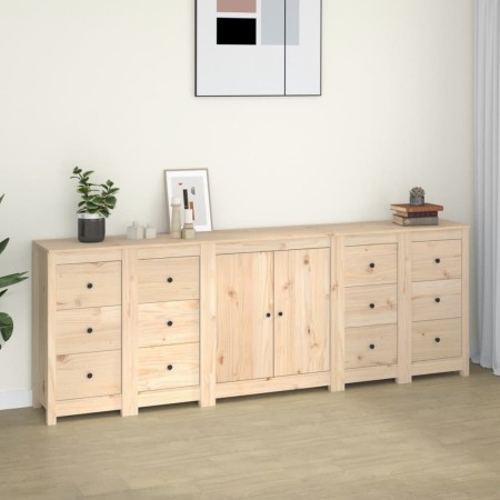 Aparador de madera maciza de pino 230x35x80 cm de , Aparadores - Ref: Foro24-3114084, Precio: 400,32 €, Descuento: %