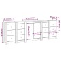 Aparador de madera maciza de pino 230x35x80 cm de , Aparadores - Ref: Foro24-3114084, Precio: 400,32 €, Descuento: %