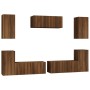 Set de muebles para TV 7 pzas madera contrachapada roble marrón von , TV-Möbel - Ref: Foro24-3114309, Preis: 219,12 €, Rabatt: %