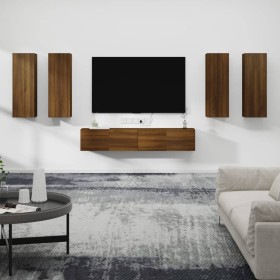 Set de muebles para TV 6 pzas madera contrachapada roble marrón von , TV-Möbel - Ref: Foro24-3114349, Preis: 252,09 €, Rabatt: %