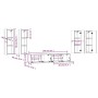 Set de muebles para TV 6 pzas madera contrachapada roble marrón von , TV-Möbel - Ref: Foro24-3114349, Preis: 252,09 €, Rabatt: %