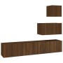 Set de muebles para TV 4 pzas madera contrachapada marrón roble von , TV-Möbel - Ref: Foro24-3114645, Preis: 140,60 €, Rabatt: %