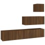 Set de muebles para TV 4 pzas madera contrachapada marrón roble von , TV-Möbel - Ref: Foro24-3114653, Preis: 154,59 €, Rabatt: %