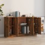 Aparadores 3 piezas madera contrachapada roble ahumado by , Sideboards - Ref: Foro24-3115849, Price: 127,70 €, Discount: %