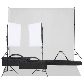 Kit de estudio fotográfico con set de luces y fondo von , Blitze und Studiobeleuchtung - Ref: Foro24-3094740, Preis: 166,57 €...