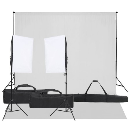 Kit de estudio fotográfico con set de luces y fondo von , Blitze und Studiobeleuchtung - Ref: Foro24-3094740, Preis: 159,85 €...