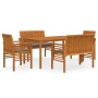 Set comedor de jardín 5 pzas y cojines madera maciza de acacia von , Gartensets - Ref: Foro24-3120460, Preis: 766,73 €, Rabat...