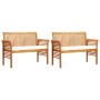 Set comedor de jardín 3 pzas y cojines madera maciza de acacia by , Garden sets - Ref: Foro24-3120457, Price: 518,51 €, Disco...
