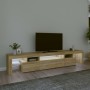 Mueble de TV con luces LED roble Sonoma 215x36,5x40 cm von , TV-Möbel - Ref: Foro24-3152796, Preis: 154,12 €, Rabatt: %