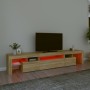 Mueble de TV con luces LED roble Sonoma 215x36,5x40 cm von , TV-Möbel - Ref: Foro24-3152796, Preis: 154,12 €, Rabatt: %