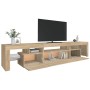 Mueble de TV con luces LED roble Sonoma 215x36,5x40 cm von , TV-Möbel - Ref: Foro24-3152796, Preis: 154,12 €, Rabatt: %