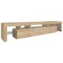 Mueble de TV con luces LED roble Sonoma 215x36,5x40 cm von , TV-Möbel - Ref: Foro24-3152796, Preis: 154,12 €, Rabatt: %