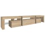 Mueble de TV con luces LED roble Sonoma 215x36,5x40 cm von , TV-Möbel - Ref: Foro24-3152796, Preis: 154,12 €, Rabatt: %