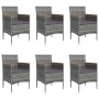 Juego de comedor de jardín 7 piezas con cojines gris y negro von , Gartensets - Ref: Foro24-3156637, Preis: 471,28 €, Rabatt: %