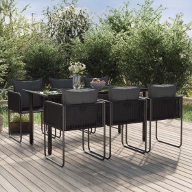 Juego de comedor para jardín 7 piezas negro von , Gartensets - Ref: Foro24-3156497, Preis: 545,13 €, Rabatt: %