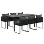 Juego de comedor para jardín 7 piezas negro by , Garden sets - Ref: Foro24-3156497, Price: 502,31 €, Discount: %