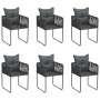 Juego de comedor para jardín 7 piezas negro by , Garden sets - Ref: Foro24-3156497, Price: 502,31 €, Discount: %