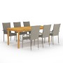 Gray 7-Piece Garden Dining Set by vidaXL, Garden sets - Ref: Foro24-3067879, Price: 484,51 €, Discount: %