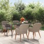 Juego de comedor de jardín 5 piezas con cojines marrón by , Garden sets - Ref: Foro24-3156730, Price: 610,54 €, Discount: %