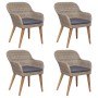 Juego de comedor de jardín 5 piezas con cojines marrón by , Garden sets - Ref: Foro24-3156730, Price: 610,54 €, Discount: %